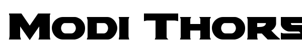 Modi Thorson font preview