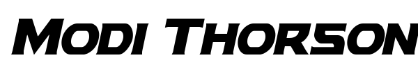 Modi Thorson font preview
