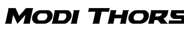 Modi Thorson font preview