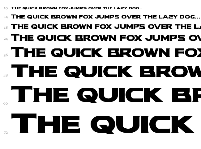 Modi Thorson font waterfall