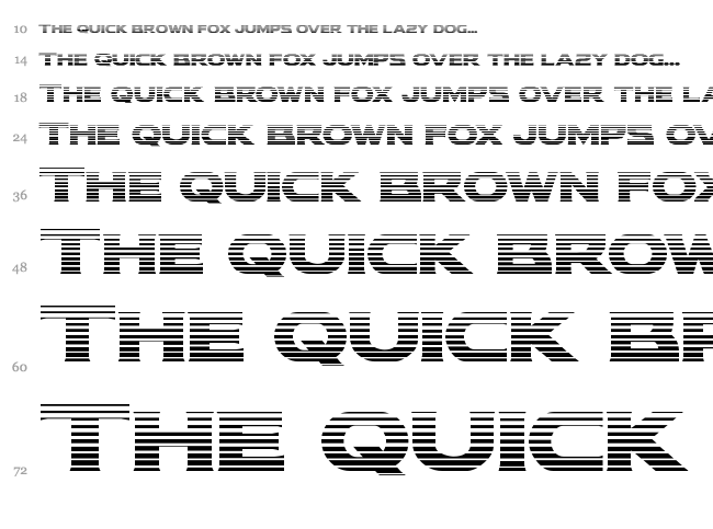 Modi Thorson font waterfall