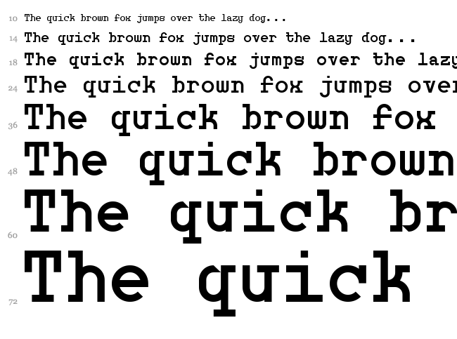 Monosphere font waterfall
