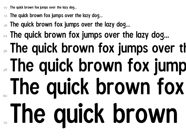 Mousse font waterfall