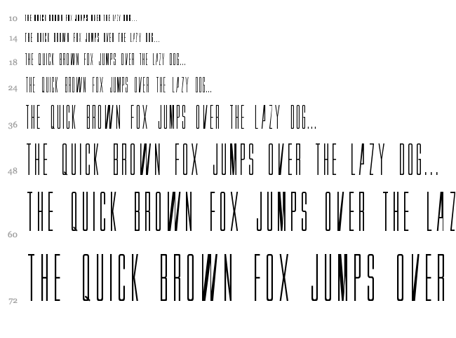 Movie Letters font waterfall