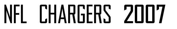 NFL Chargers 2007 font