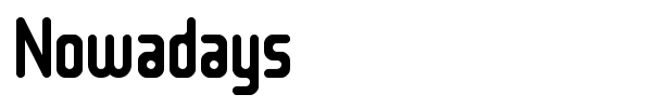 Nowadays font