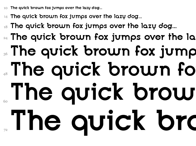 Opificio Serif font waterfall