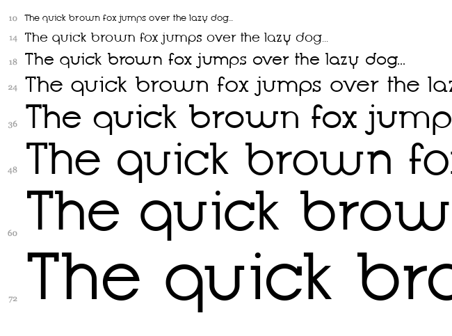 Opificio Serif font waterfall