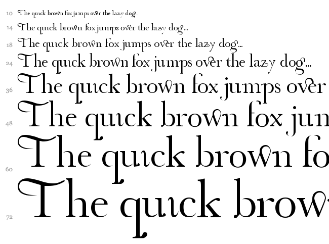 Organic Elements font waterfall