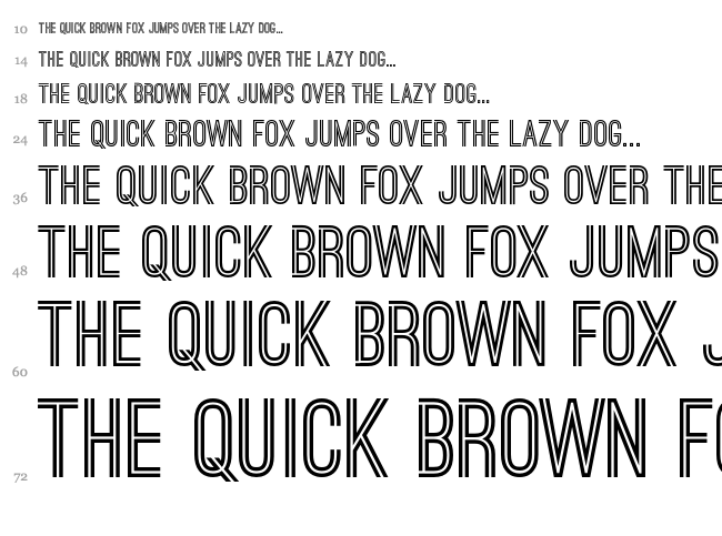 Ostrich Sans font waterfall