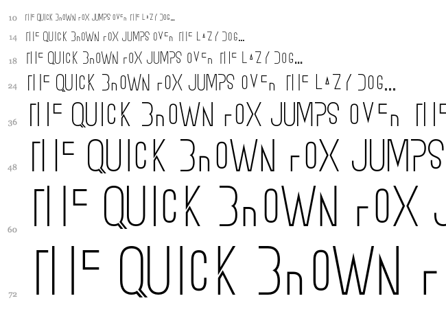 Ostrich Sans font waterfall