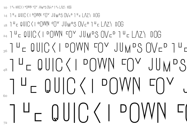 Ostrich Sans font waterfall
