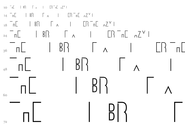 Ostrich Sans font waterfall