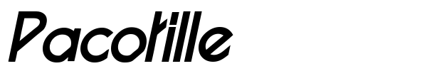 Pacotille font preview