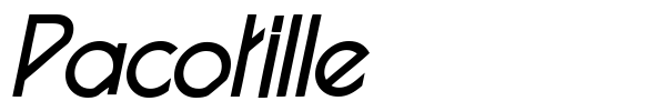 Pacotille font preview