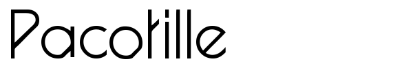 Pacotille font preview