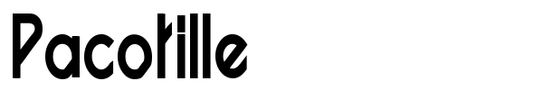 Pacotille font preview