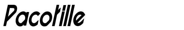 Pacotille font preview