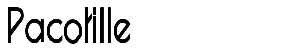 Pacotille font preview