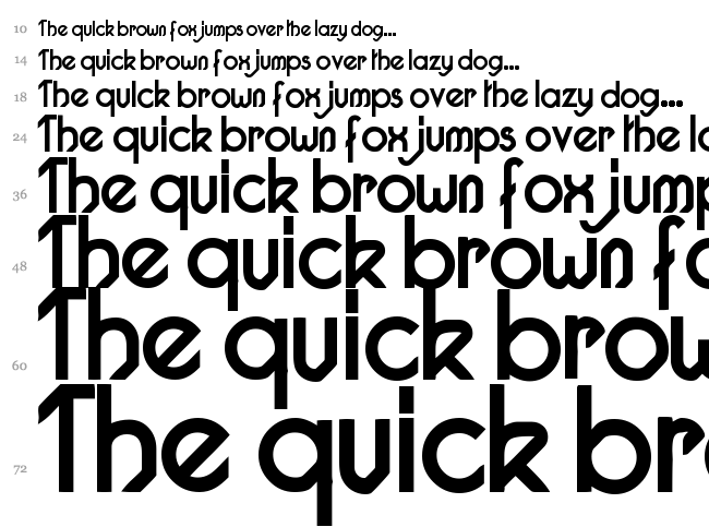 Pacotille font waterfall