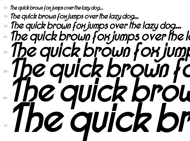 Pacotille font waterfall