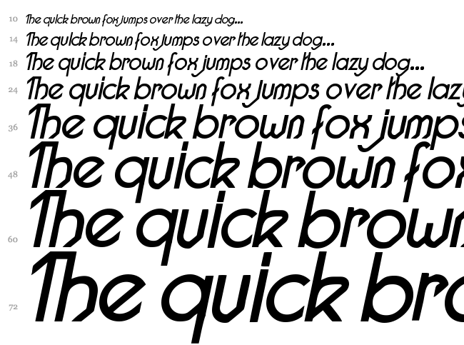 Pacotille font waterfall
