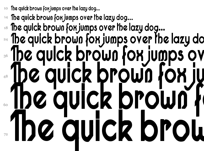 Pacotille font waterfall