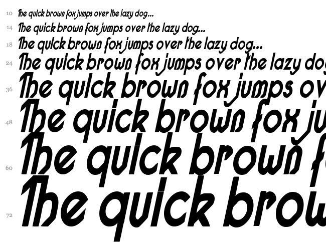 Pacotille font waterfall