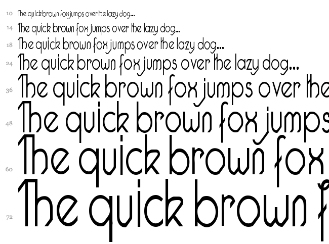 Pacotille font waterfall