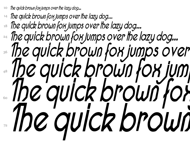 Pacotille font waterfall