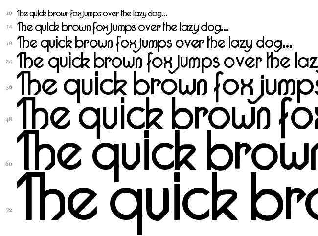 Pacotille font waterfall