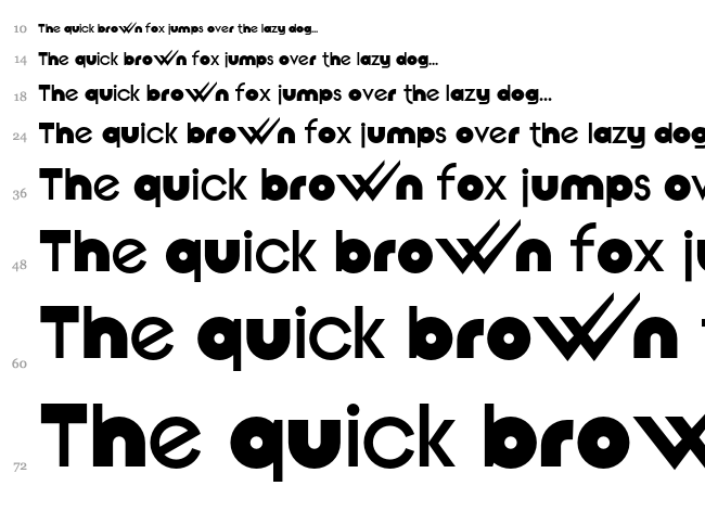 pdW font waterfall