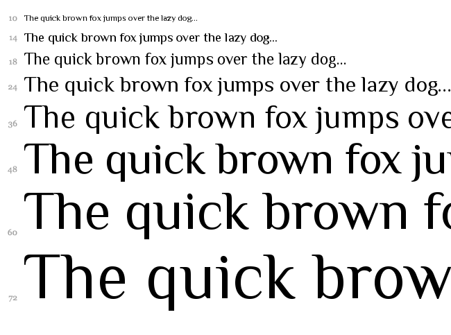 Philosopher font waterfall