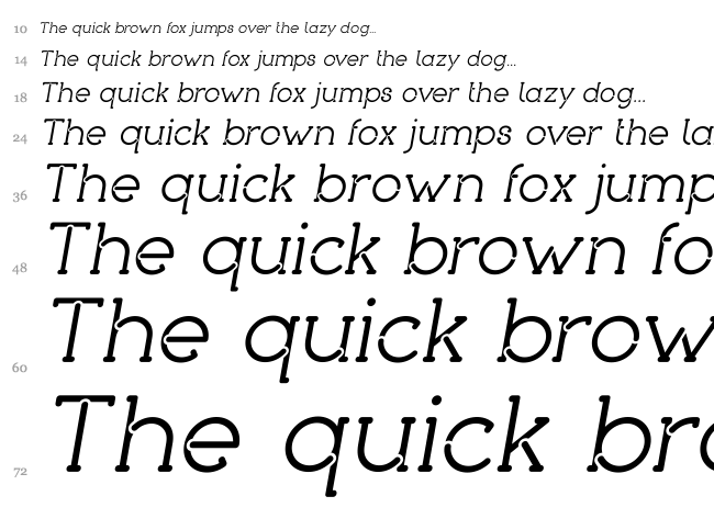 Piron font waterfall