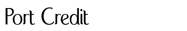 Port Credit font