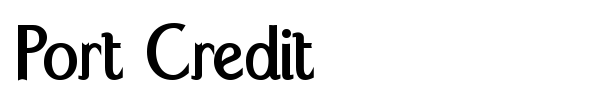 Port Credit font preview