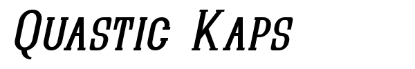 Quastic Kaps font preview