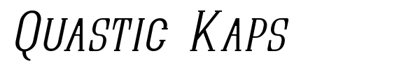Quastic Kaps font preview