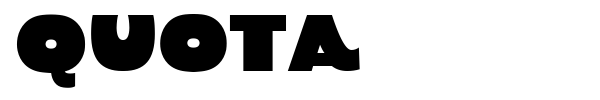 Quota font