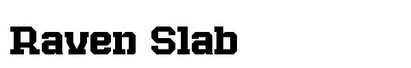 Raven Slab font
