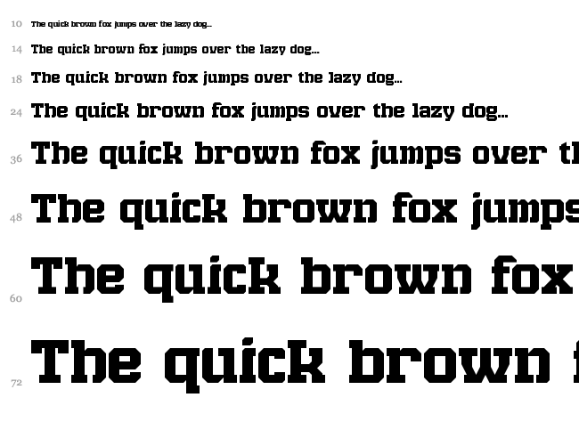 Raven Slab font waterfall