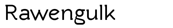 Rawengulk font preview