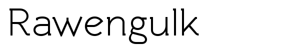 Rawengulk font preview