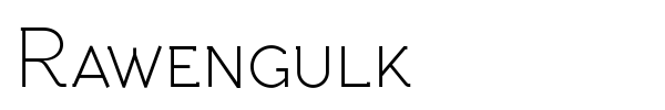 Rawengulk font preview