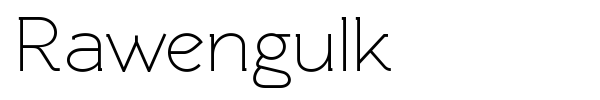 Rawengulk font preview