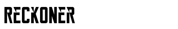 Reckoner font