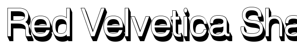 Red Velvetica Shadows font