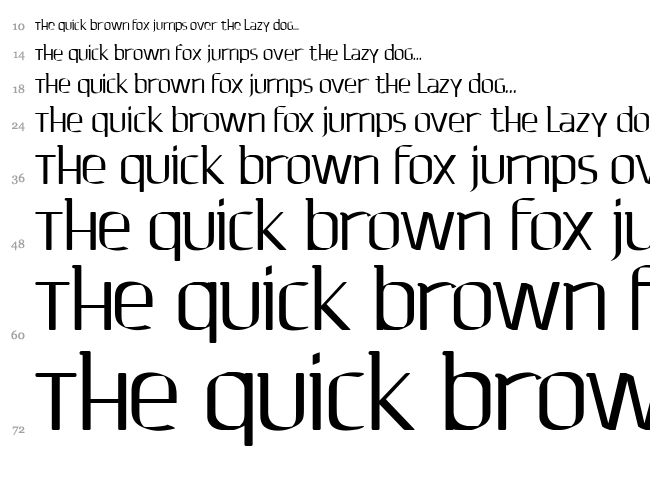 Redhead font waterfall