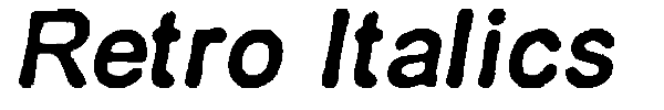Retro Italics font