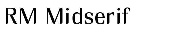RM Midserif font